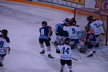 Хоккейная шайба на льду